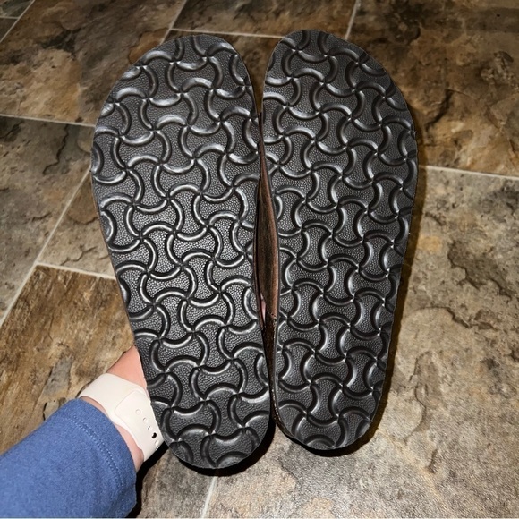 NEW White Mountain Helga Brown Double Strap Leather Slide Sandals - Picture 10 of 12